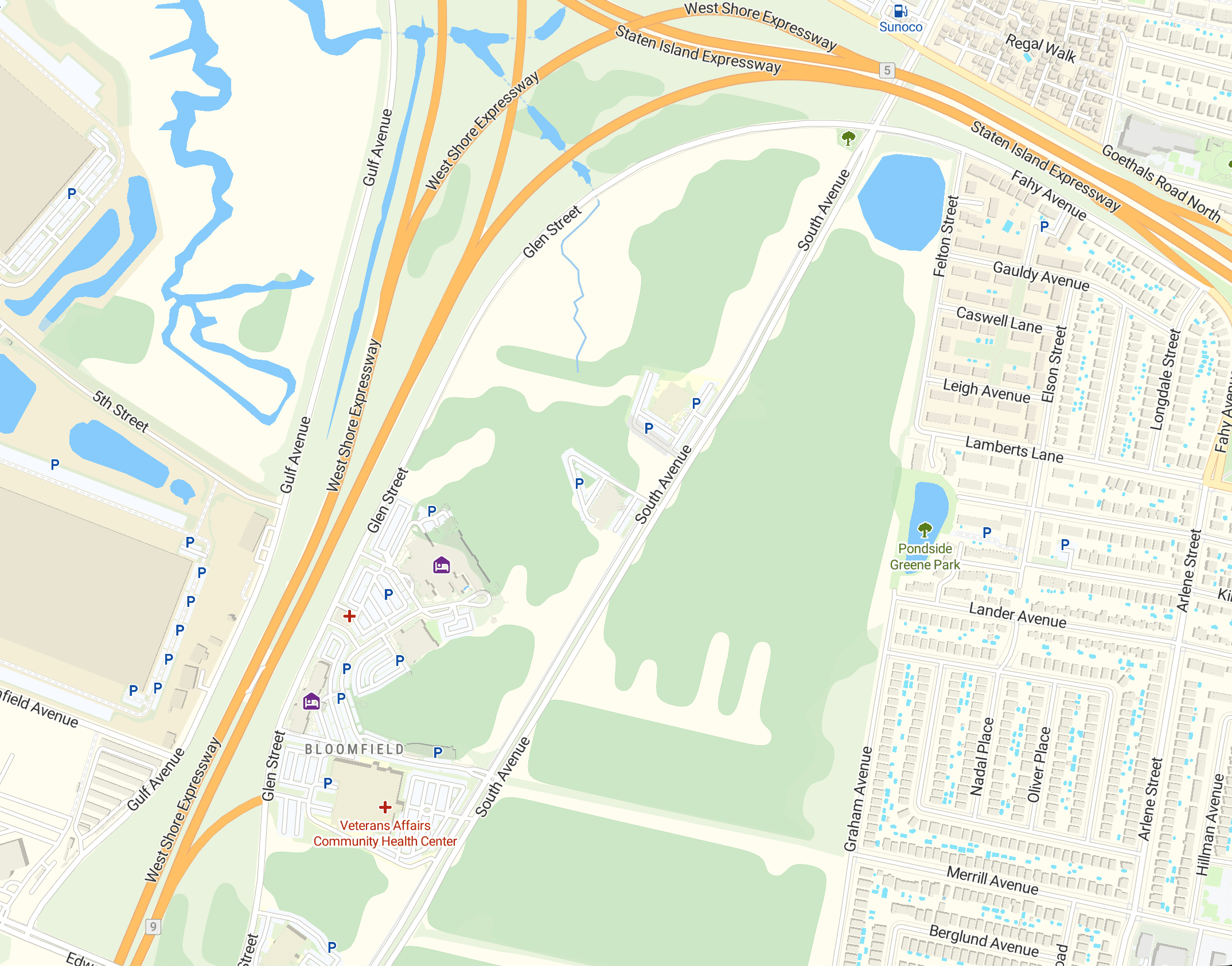 Map of Staten Island highlighting a verified business location